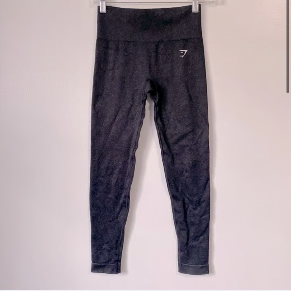 Gymshark ADAPT SAFARI SEAMLESS LEGGINGS Women's Black High-Waisted Small
